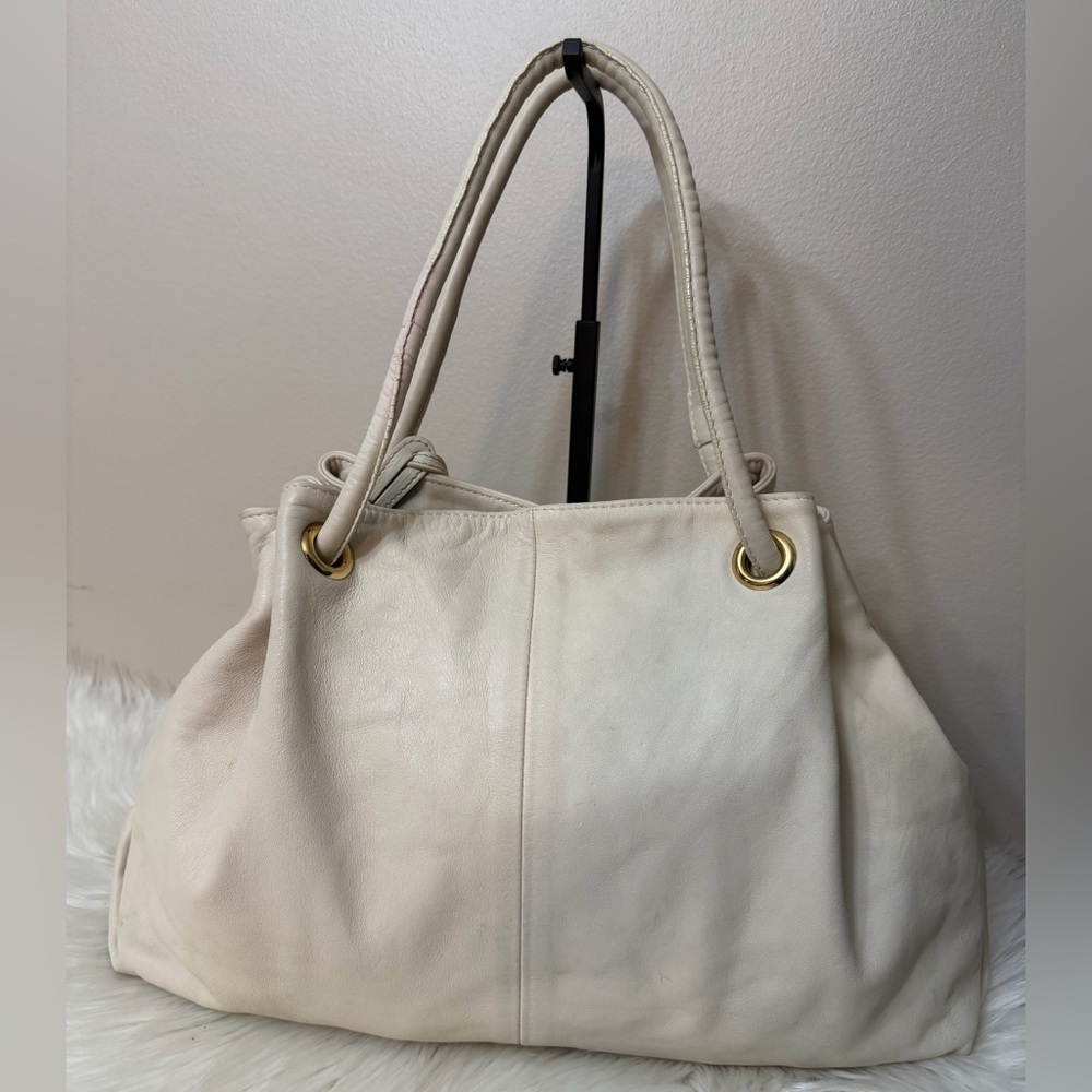Furla Ivory Shoulder Bag with Gold Accents - Picture 2 of 15